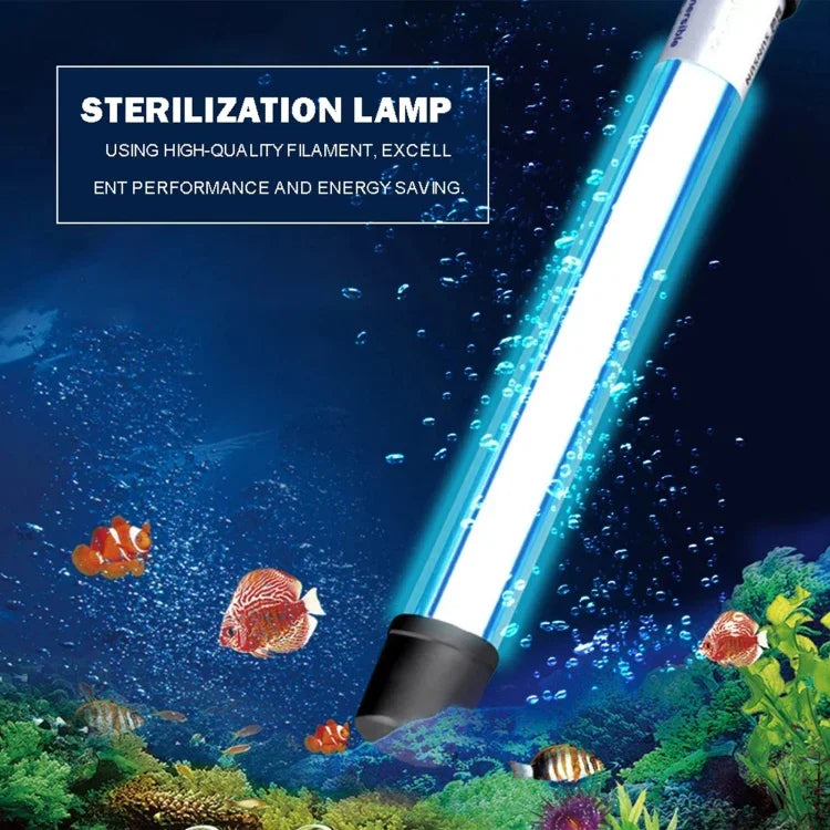 UV-009 หลอดไฟฆ่าเชื้ออัลตราไวโอเลต 9W สำหรับตู้ปลา พร้อมปลั๊ก EU, 9W