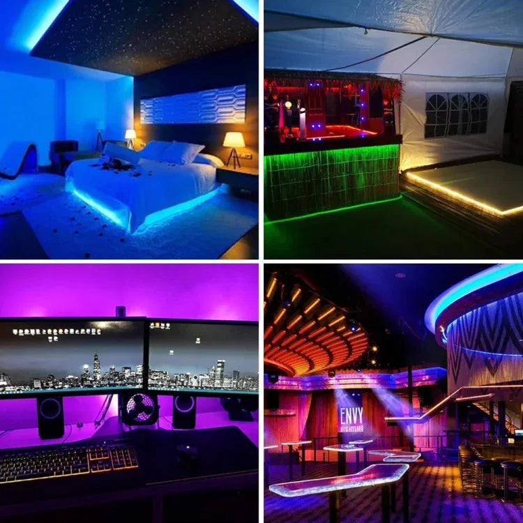 ไฟเชือก LED RGB 2030 SMD 5 เมตร แบบบอร์ดเปลือย, 12V, 2030 SMD RGB LED 5 เมตร แบบบอร์ดเปลือย