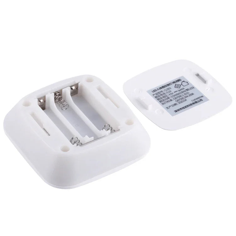 ไฟเซ็นเซอร์ตรวจจับร่างกายมนุษย์ LED สี่เหลี่ยม CL053, รุ่นแบตเตอรี่
