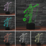 Playing Football Shape 3D Colorful LED Vision Light Table Lamp, USB & Battery Version, USB & Battery Version