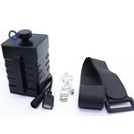 กล่องแบตเตอรี่กันน้ำ IPX7 3 ช่อง 18650/26650 พร้อมหัวกลม 12v และพอร์ต USB 5v แรงดันไฟฟ้าขาออก ไม่รวมแบตเตอรี่, 12v