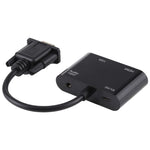 อะแดปเตอร์แปลง VGA เป็น HDMI + VGA 15 พิน พร้อมเสียง 2 in 1