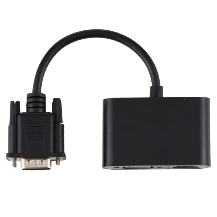 อะแดปเตอร์แปลง VGA เป็น HDMI + VGA 15 พิน พร้อมเสียง 2 in 1