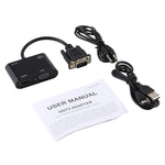 อะแดปเตอร์แปลง VGA เป็น HDMI + VGA 15 พิน พร้อมเสียง 2 in 1