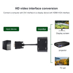 อะแดปเตอร์แปลง VGA เป็น HDMI + VGA 15 พิน พร้อมเสียง 2 in 1