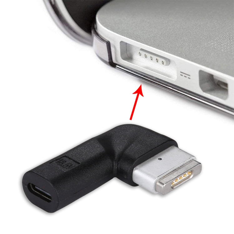 อะแดปเตอร์ชาร์จ USB-C / Type-C ตัวเมียเป็น 5 พิน MagSafe 2 (ทรงตัวที) ตัวผู้, Type-C เป็น MagSafe 2