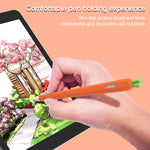 LOVE MEI เคสซิลิโคนป้องกันปากกา Stylus รูปแครอท สำหรับ Apple Pencil 2