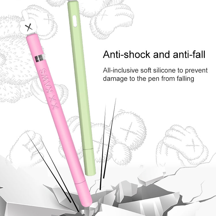 LOVE MEI เคสซิลิโคนป้องกันสำหรับปากกา Stylus รูปนิ้วกลาง Apple Pencil 2, สำหรับ Apple Pencil 2