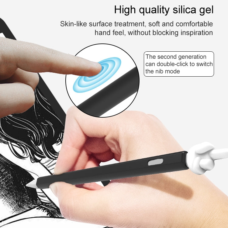 LOVE MEI เคสซิลิโคนป้องกันสำหรับปากกา Stylus รูปนิ้วกลาง Apple Pencil 1, สำหรับ Apple Pencil 1