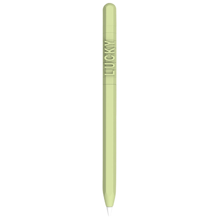 LOVE MEI เคสซิลิโคนป้องกันสำหรับปากกา Stylus ลายตัวเลขและตัวอักษร Apple Pencil 1, สำหรับ Apple Pencil 1
