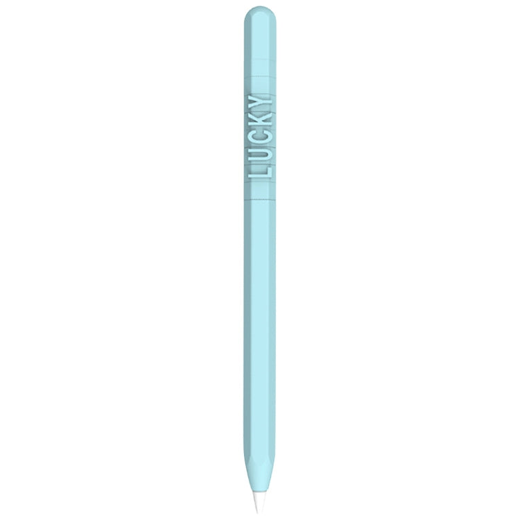 LOVE MEI เคสซิลิโคนป้องกันสำหรับปากกา Stylus ลายตัวเลขและตัวอักษร Apple Pencil 2, สำหรับ Apple Pencil 2