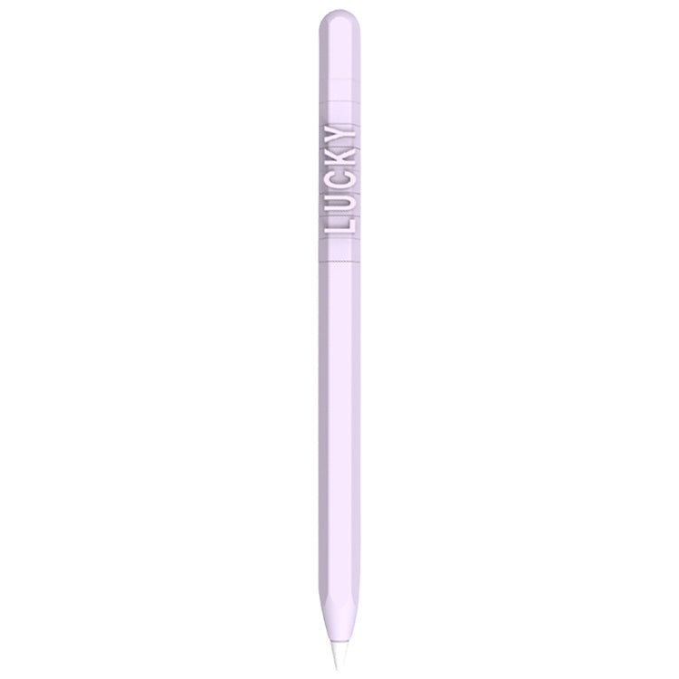 LOVE MEI เคสซิลิโคนป้องกันสำหรับปากกา Stylus ลายตัวเลขและตัวอักษร Apple Pencil 2, สำหรับ Apple Pencil 2