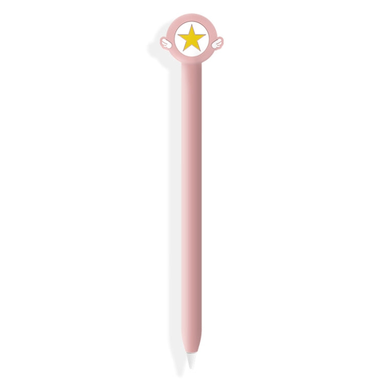 ปลอกซิลิโคนลายการ์ตูนสุดน่ารักสำหรับ Apple Pencil 1 (ดาวห้าแฉกสีชมพู), สำหรับ Apple Pencil 1