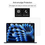 ฟิล์มกระจกนิรภัยแข็ง 9H หนา 0.26 มม. ป้องกันการระเบิด สำหรับ MacBook Air 15.3 นิ้ว A2941 2023 / MacBook Air 15 M3 2024 A3114 (1 ชิ้น)