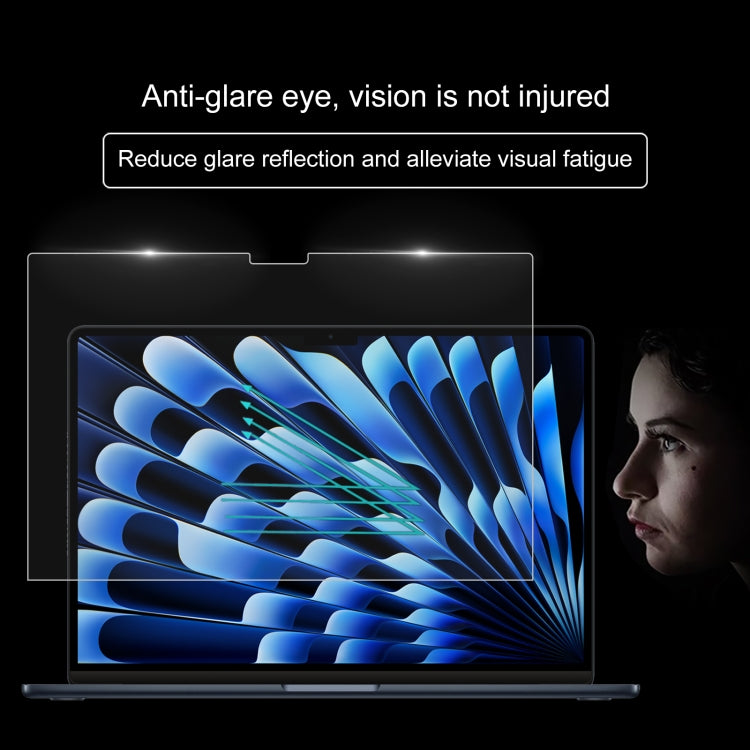 ฟิล์มกระจกนิรภัยแข็ง 9H หนา 0.26 มม. ป้องกันการระเบิด สำหรับ MacBook Air 15.3 นิ้ว A2941 2023 / MacBook Air 15 M3 2024 A3114 (1 ชิ้น)
