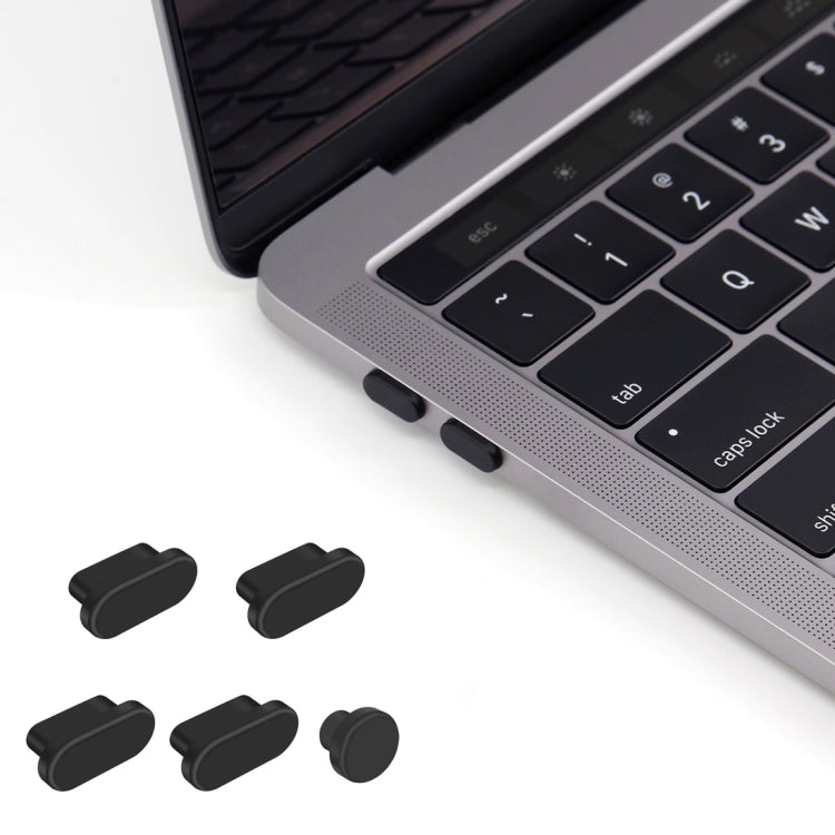 ปลั๊กกันฝุ่น 5 in 1 สำหรับพอร์ตชาร์จ MacBook 12 นิ้ว / MacBook Pro 13.3 / 15.4 นิ้ว (2016/2017)