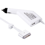 ที่ชาร์จในรถยนต์ MagSafe 2 แบบ 5 ขา T Style 45W 14.85V 3.05A พร้อมพอร์ต USB 1 ช่อง สำหรับ Apple MacBook รุ่น A1466 / A1436 / A1465 / A1435 / MD224 / MD231 / MD761 / MD711, ความยาว 1.7 เมตร, 45W 14.85V 3.05A