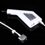 ที่ชาร์จในรถยนต์ MagSafe 2 แบบ 5 ขา T Style 45W 14.85V 3.05A พร้อมพอร์ต USB 1 ช่อง สำหรับ Apple MacBook รุ่น A1466 / A1436 / A1465 / A1435 / MD224 / MD231 / MD761 / MD711, ความยาว 1.7 เมตร, 45W 14.85V 3.05A