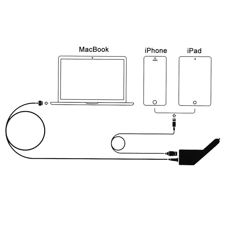 ที่ชาร์จในรถยนต์ MagSafe 2 แบบ 5 ขา T Style 60W 16.5V 3.65A พร้อมพอร์ต USB 1 ช่อง สำหรับ Apple MacBook รุ่น A1465 / A1502 / A1435 / MD212 / MD2123 / MD662, ความยาว 1.7 เมตร