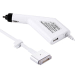 ที่ชาร์จรถยนต์ MagSafe 2 แบบ T 5 พิน 85W 20V 4.25A พร้อมพอร์ต USB 1 ช่อง สำหรับ Apple Macbook A1398 / A1424 / MC975 / MC976 / ME664 / ME665, ความยาว: 1.7 ม., 85W 20V 4.25A