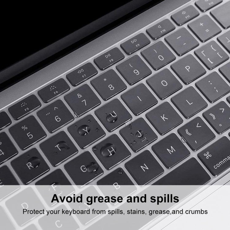 ENKAY แผ่นป้องกันคีย์บอร์ด TPU สำหรับ MacBook 12 นิ้ว ปี 2015 (A1534) / MacBook Pro 13.3 นิ้ว ไม่มี Touch Bar (A1708) รุ่นยุโรป