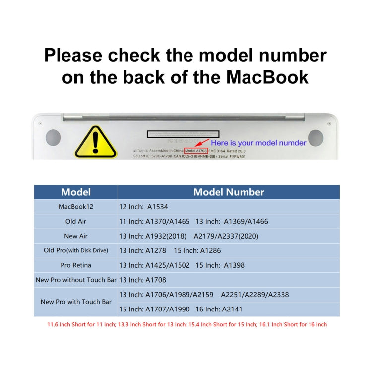 ENKAY แผ่นป้องกันคีย์บอร์ด TPU สำหรับ MacBook 12 นิ้ว ปี 2015 (A1534) / MacBook Pro 13.3 นิ้ว ไม่มี Touch Bar (A1708) รุ่นยุโรป