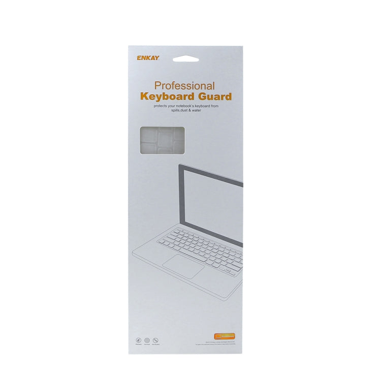 ENKAY แผ่นป้องกันคีย์บอร์ด TPU สำหรับ MacBook 12 นิ้ว ปี 2015 (A1534) / MacBook Pro 13.3 นิ้ว ไม่มี Touch Bar (A1708) รุ่นยุโรป