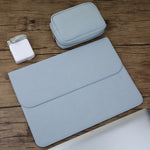 กระเป๋าในหนังด้านแมตต์แนวนอน 2-in-1 พร้อมกระเป๋าใส่สายชาร์จสำหรับ MacBook Air 11.6 นิ้ว A1465 (2012 - 2015) / A1370 (2010 - 2011), MacBook Air 11.6 นิ้ว A1465 (2012 - 2015) / A1370 (2010 - 2011)