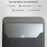กระเป๋าในหนังด้านแมตต์แนวนอน 2-in-1 พร้อมกระเป๋าใส่สายชาร์จสำหรับ MacBook 12 นิ้ว A1534 (2015 - 2017), MacBook 12 นิ้ว A1534 (2015 - 2017)