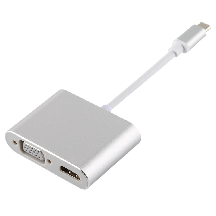 อะแดปเตอร์มัลติฟังก์ชัน 4 in 1 USB / Type-C เป็น 4K HDMI + VGA + USB 3.0 อินเทอร์เฟซ