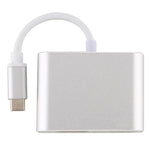 อะแดปเตอร์มัลติฟังก์ชัน 4 in 1 USB / Type-C เป็น 4K HDMI + VGA + USB 3.0 อินเทอร์เฟซ