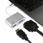 อะแดปเตอร์มัลติฟังก์ชัน 4 in 1 USB / Type-C เป็น 4K HDMI + VGA + USB 3.0 อินเทอร์เฟซ