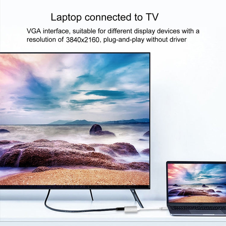 อะแดปเตอร์มัลติฟังก์ชัน 4 in 1 USB / Type-C เป็น 4K HDMI + VGA + USB 3.0 อินเทอร์เฟซ