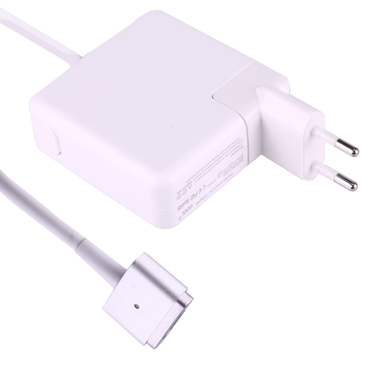 อะแดปเตอร์ไฟ AC ทดแทน MagSafe 2 แบบ T 5 พิน 60W 16.5V 3.65A สำหรับ Apple Macbook A1425 / A1435 / A1502, ความยาว: 1.8m