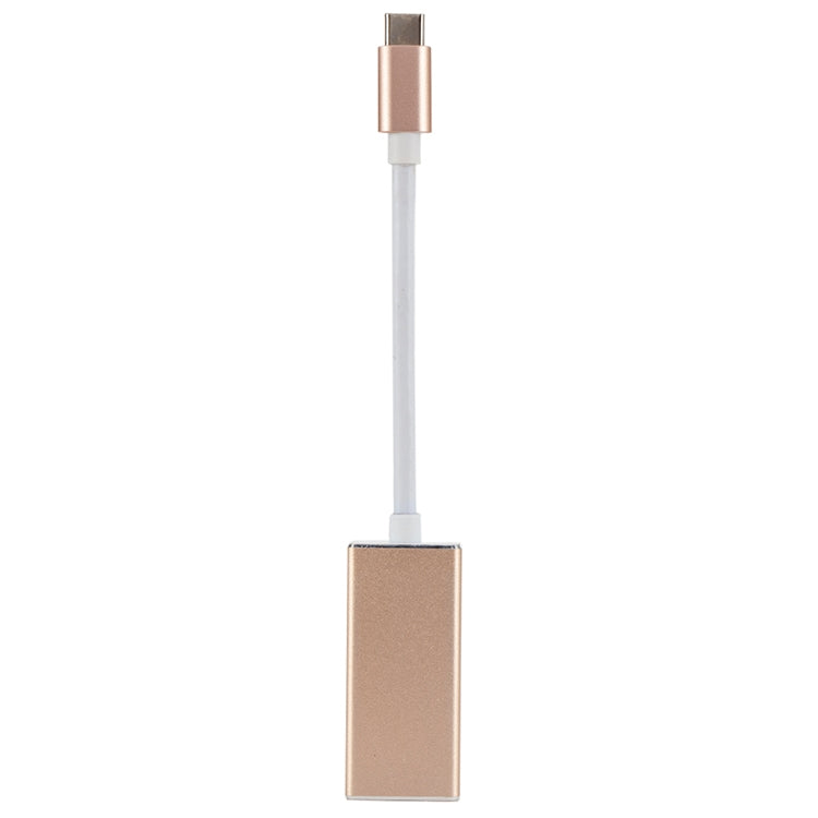 ตัวแปลง USB-C / Type-C 3.1 ตัวผู้เป็น DP ตัวเมีย HD, ความยาว: 12 ซม.