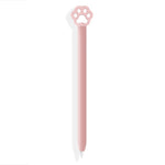 ซิลิโคนป้องกันน่ารักลายการ์ตูนสำหรับ Apple Pencil 2 (กรงเล็บแมวสีชมพู), สำหรับ Apple Pencil 2