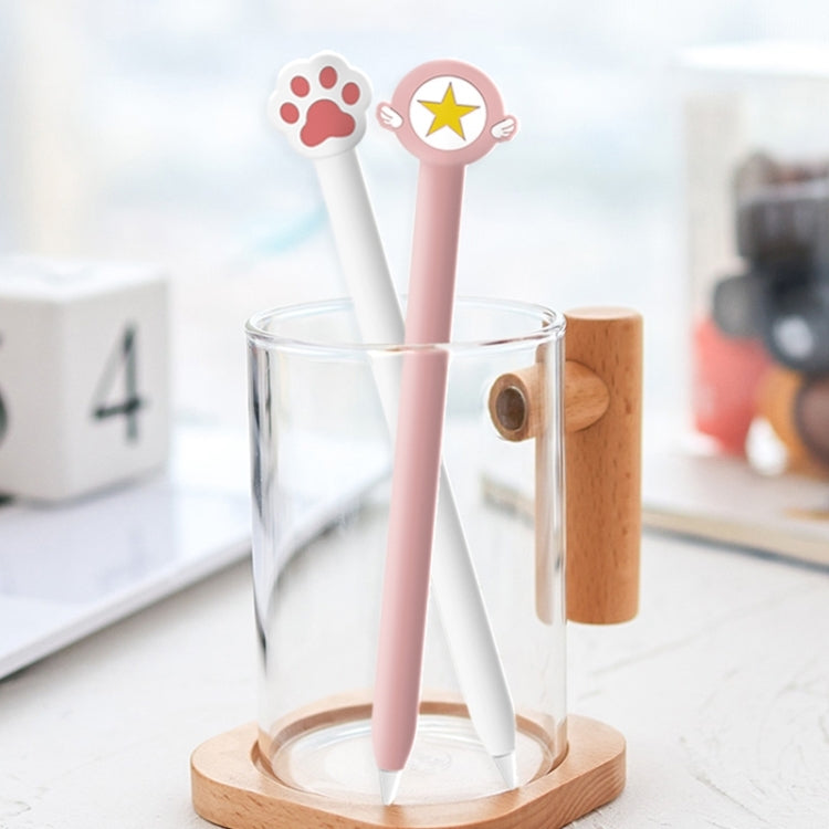 ซิลิโคนป้องกันน่ารักลายการ์ตูนสำหรับ Apple Pencil 2 (กรงเล็บแมวสีชมพู), สำหรับ Apple Pencil 2