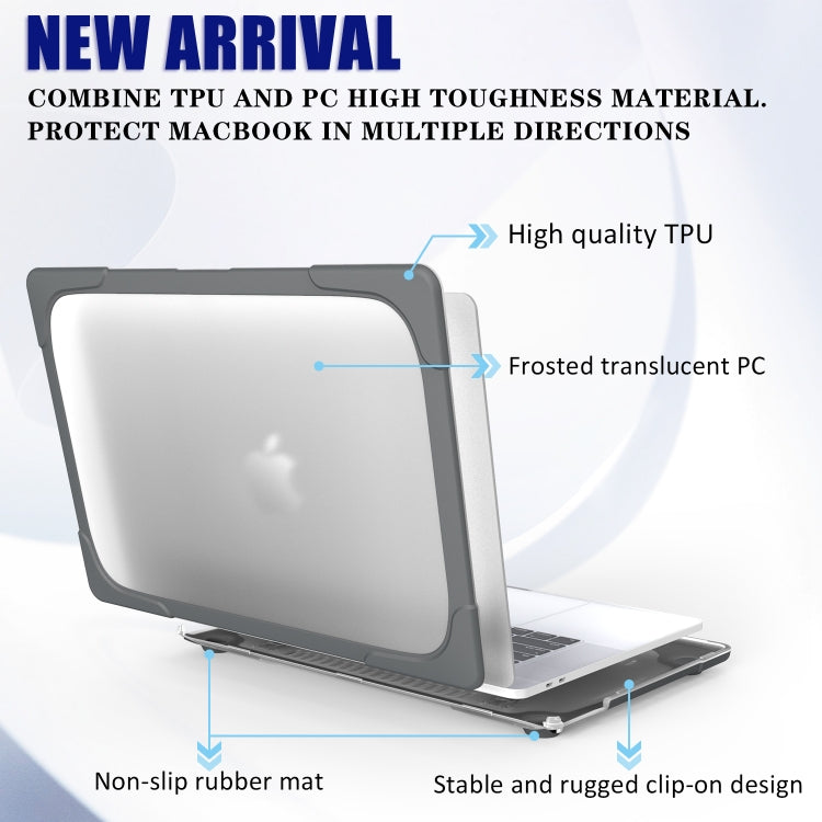 เคสป้องกันแล็ปท็อปสำหรับ MacBook Pro 16 นิ้ว A2141 (2019) ทำจาก PC + TPU สองสี