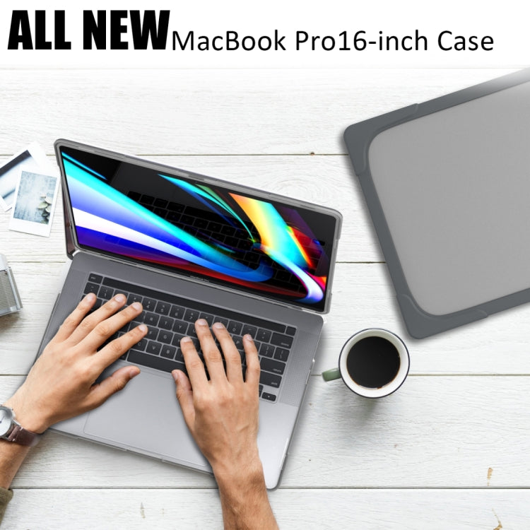 เคสป้องกันแล็ปท็อปสำหรับ MacBook Pro 16 นิ้ว A2141 (2019) ทำจาก PC + TPU สองสี