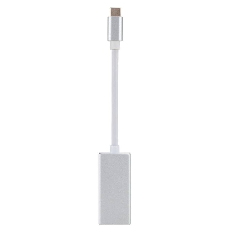 ตัวแปลง USB-C / Type-C 3.1 ตัวผู้เป็น Mini DP ตัวเมีย HD, ความยาว: 12 ซม., สีเงิน, สีทอง