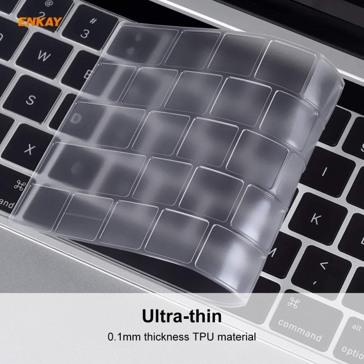 ENKAY ฝาครอบป้องกันแป้นพิมพ์ TPU สำหรับ MacBook Pro 13.3 นิ้ว A1706 / A1989 / A2159 & Pro 15.4 นิ้ว A1707 / A1990 (มี Touch Bar), รุ่น US