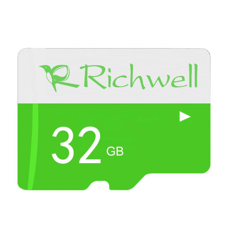 Richwell การ์ดหน่วยความจำ Micro SD (TF) ความเร็วสูง Class 10 ขนาด 32GB, 32GB