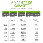 Richwell การ์ดหน่วยความจำ Micro SD (TF) ความเร็วสูง Class 10 ขนาด 32GB, 32GB