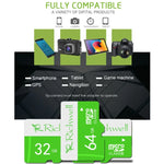 Richwell การ์ดหน่วยความจำ Micro SD(TF) ความเร็วสูง Class 10 ขนาด 16GB, 16GB