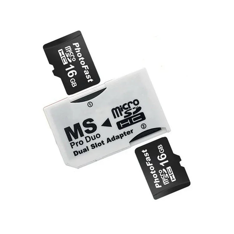 อะแดปเตอร์ CR-5400 Dual Slot Micro SDHC (TF) เป็น MS PRO Duo รองรับความจุรวม: 64GB, CR-5400