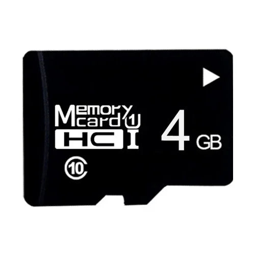 การ์ดหน่วยความจำ TF (Micro SD) ความเร็วสูง Class10 สีดำ 4GB