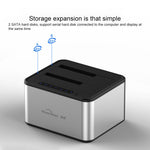 แท่นวางฮาร์ดไดรฟ์ Blueendless SATA USB 3.0 ขนาด 2.5 / 3.5 นิ้ว 2 ช่อง สำหรับคัดลอกออฟไลน์