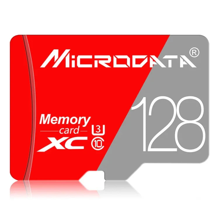 การ์ดความจำ MICRODATA 128GB Class10 สีแดงและเทา TF (Micro SD), 128GB
