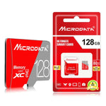 การ์ดความจำ MICRODATA 128GB Class10 สีแดงและเทา TF (Micro SD), 128GB