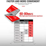 การ์ดความจำ MICRODATA 128GB Class10 สีแดงและเทา TF (Micro SD), 128GB